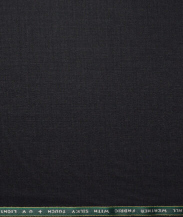 Raymond  Self Design 35% Merino Wool Suiting Fabric (Worsted Black)