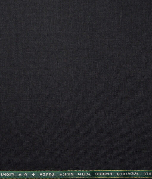 Raymond  Self Design 35% Merino Wool Suiting Fabric (Worsted Black)