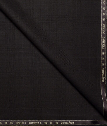 Raymond Super 70's Checks 35% Merino Wool Suiting Fabric (Dark Chocolate Brown)