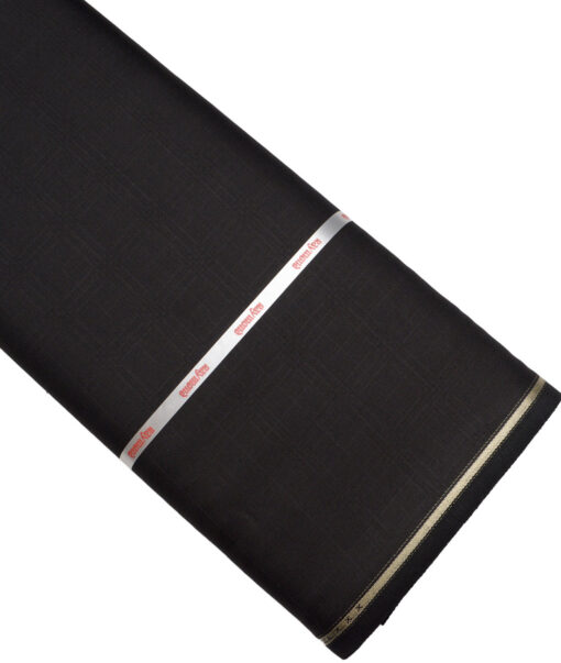 Raymond Super 70's Checks 35% Merino Wool Suiting Fabric (Dark Chocolate Brown)