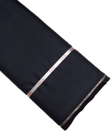 Raymond Super 70's Checks 35% Merino Wool Suiting Fabric (Dark Navy Blue)