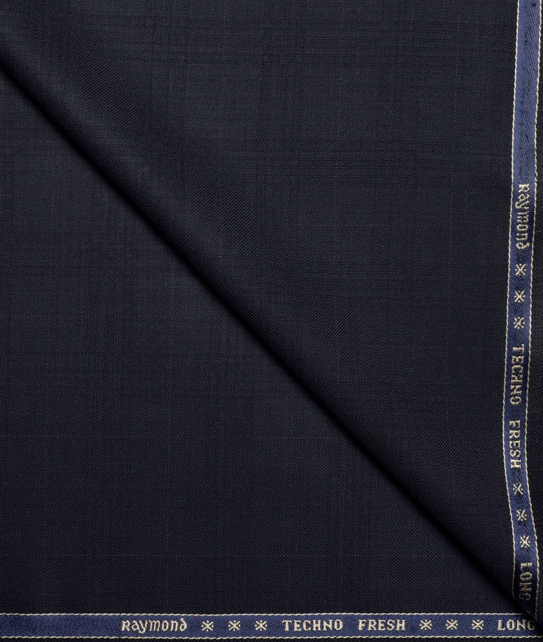 Raymond Super 70's Checks 35% Merino Wool Suiting Fabric (Dark Navy Blue) Raymond Super 70's Checks 35% Merino Wool Suiting Fabric (Dark Navy Blue)