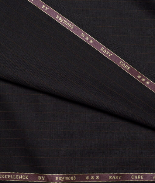 Raymond  Striped 40% Merino Wool Suiting Fabric (Black)