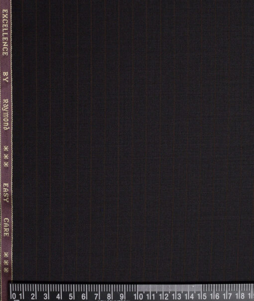 Raymond  Striped 40% Merino Wool Suiting Fabric (Black)