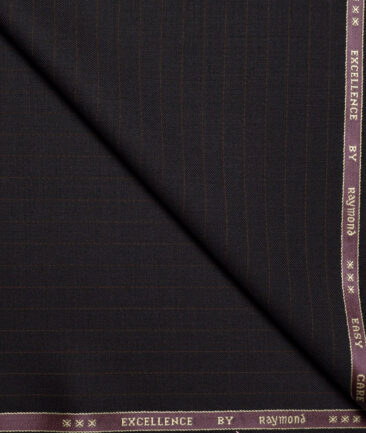 Raymond  Striped 40% Merino Wool Suiting Fabric (Black)