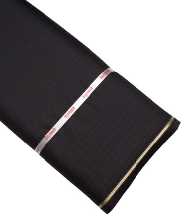 Raymond  Striped 40% Merino Wool Suiting Fabric (Black)