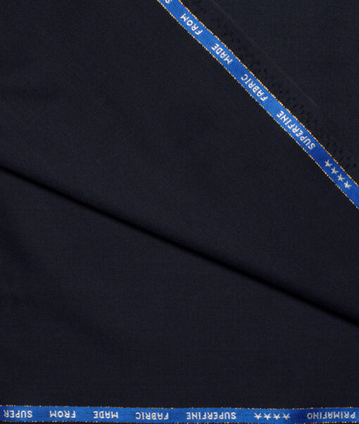 Raymond Super 140's Solids 45% Merino Wool Suiting Fabric (Dark Navy Blue)