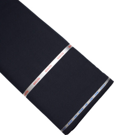 Raymond Super 140's Solids 45% Merino Wool Suiting Fabric (Dark Navy Blue)