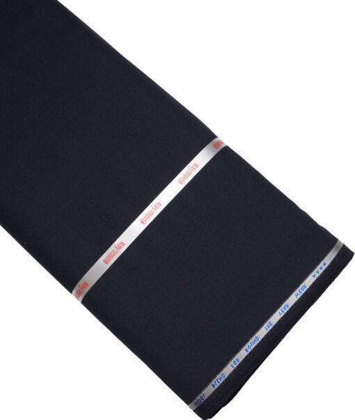 Raymond Super 140's Solids 45% Merino Wool Suiting Fabric (Dark Navy Blue)