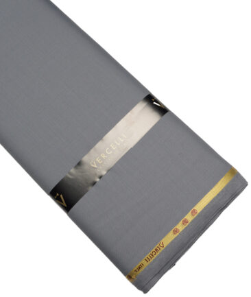 Vercelli Italy Super 120's Solids 50% Merino Wool Suiting Fabric (Cement Grey)