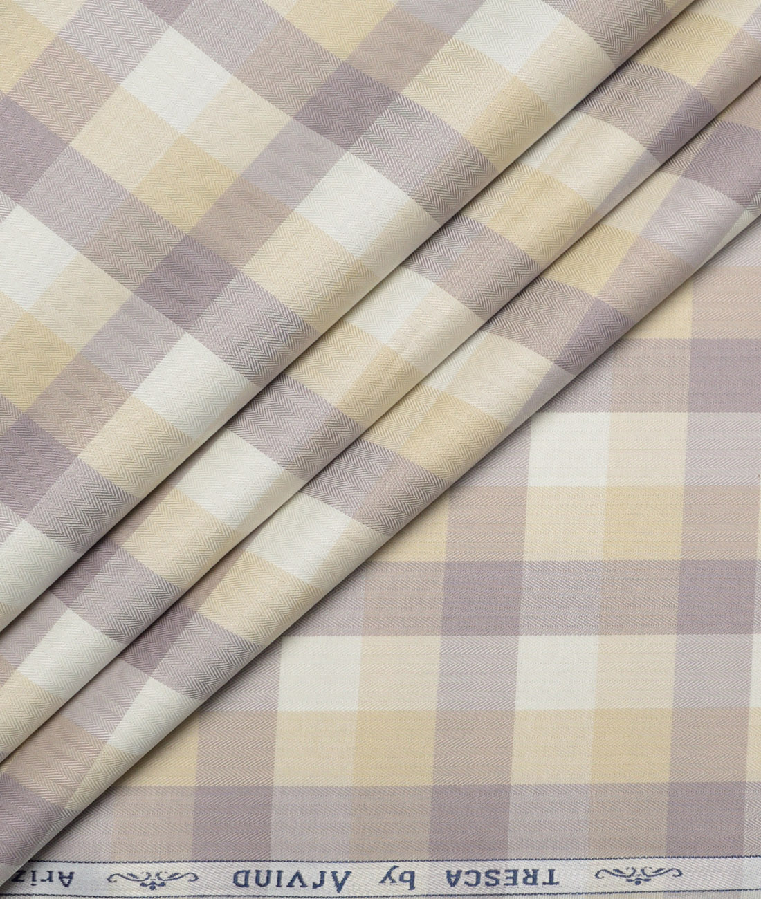 Tresca by Arvind Cotton Checks Shirting Fabric (Cream & Beige) Tresca by Arvind Cotton Checks Shirting Fabric (Cream & Beige)