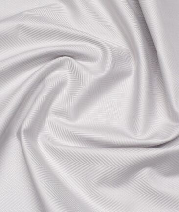 Tresca by Arvind  Cotton Striped Shirting Fabric (Light Grey)