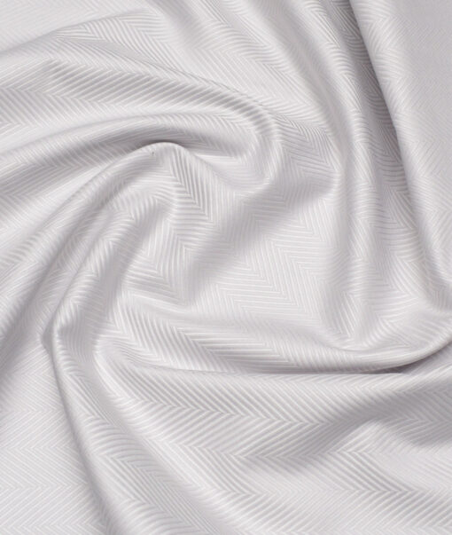 Tresca by Arvind  Cotton Striped Shirting Fabric (Light Grey)