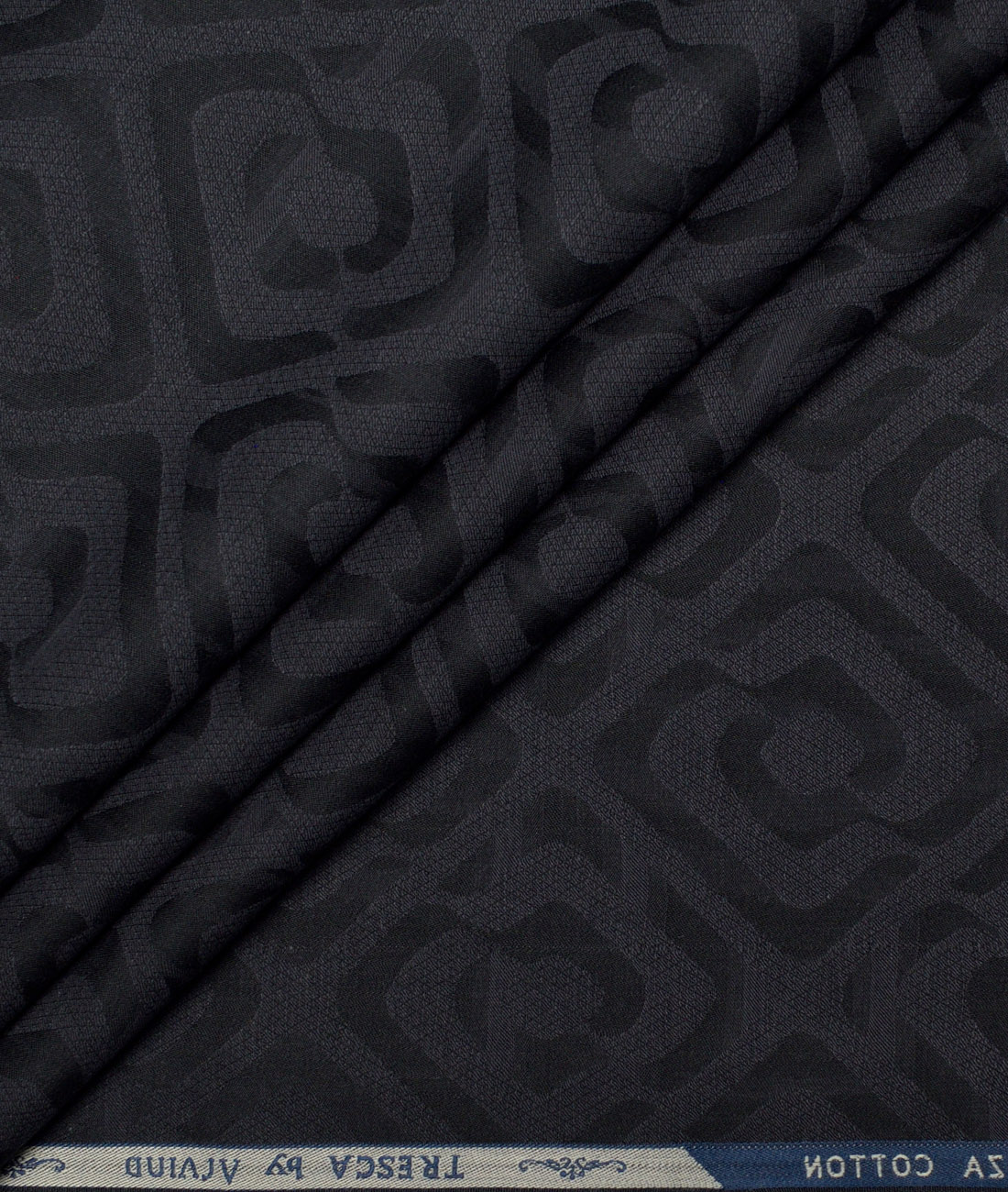 Tresca by Arvind Giza Cotton Self Design Shirting Fabric (Black & Grey) Tresca by Arvind Giza Cotton Self Design Shirting Fabric (Black & Grey)
