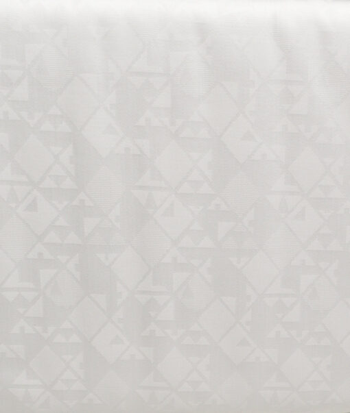 Tresca by Arvind 1 Ply 90's Giza Cotton Self Design Shirting Fabric (White)