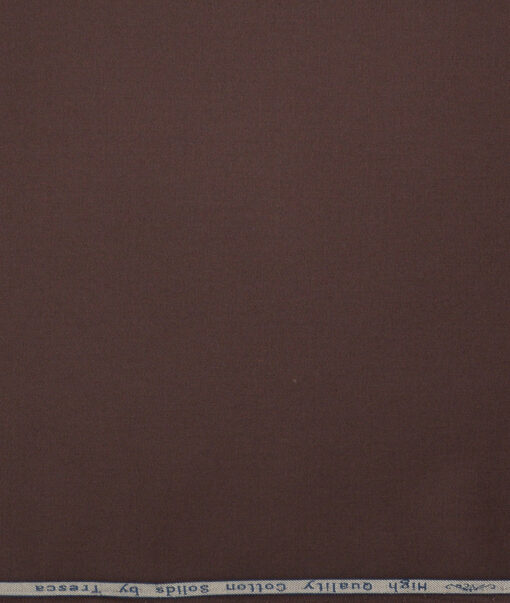 Tresca by Arvind  Cotton Solids Shirting Fabric (Dark Coffee Brown)