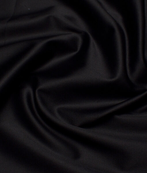 Tresca by Arvind  Cotton Solids Stretchable Shirting Fabric (Jet Black)