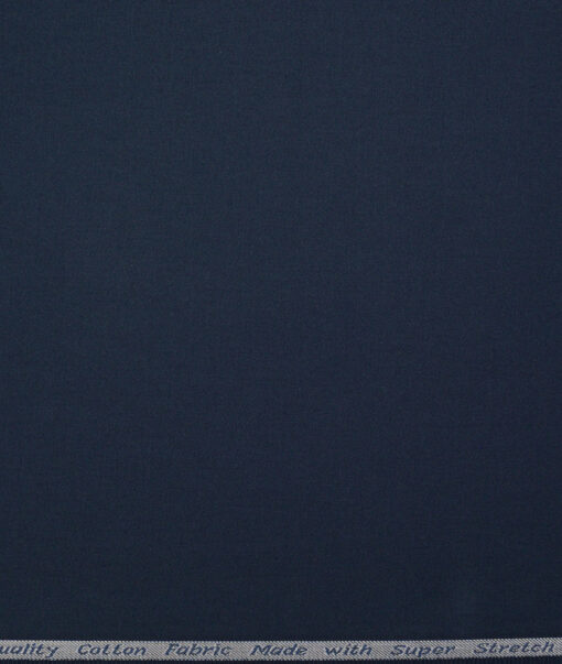Tresca by Arvind  Cotton Solids Stretchable Shirting Fabric (Dark Royal Blue)