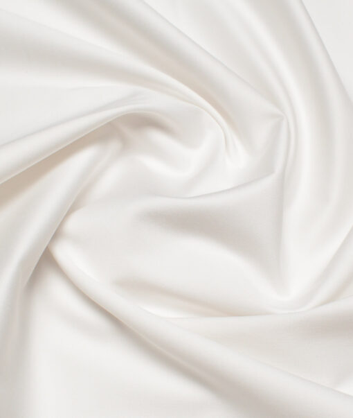 Tresca by Arvind  Cotton Solids Stretchable Shirting Fabric (White)