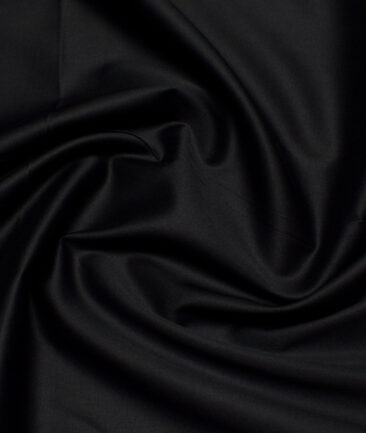 Tresca by Arvind 1 Ply 80's Giza Cotton Solids Shirting Fabric (Jet Black)