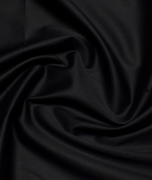 Tresca by Arvind 1 Ply 80's Giza Cotton Solids Shirting Fabric (Jet Black)