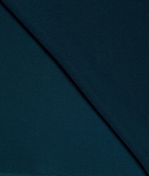 Absoluto  Solids Terry Rayon Unstitched Flowy Japanese 4 Way Stretchable Lachka Suiting Fabric (Deep Teal Green)