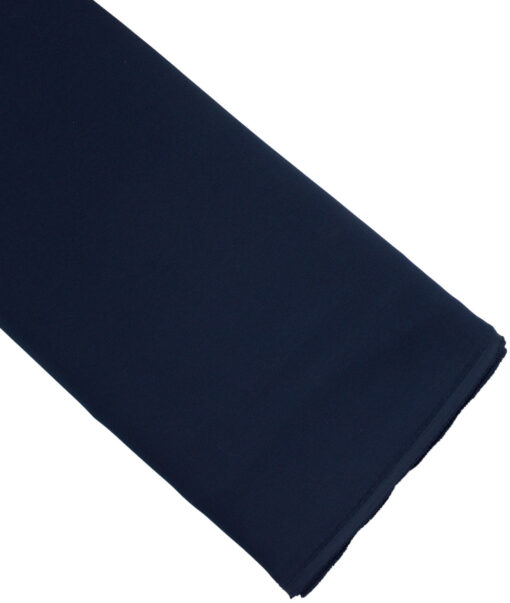Absoluto  Solids Terry Rayon Unstitched Flowy Japanese 4 Way Stretchable Lachka Suiting Fabric (Dark Royal Blue)