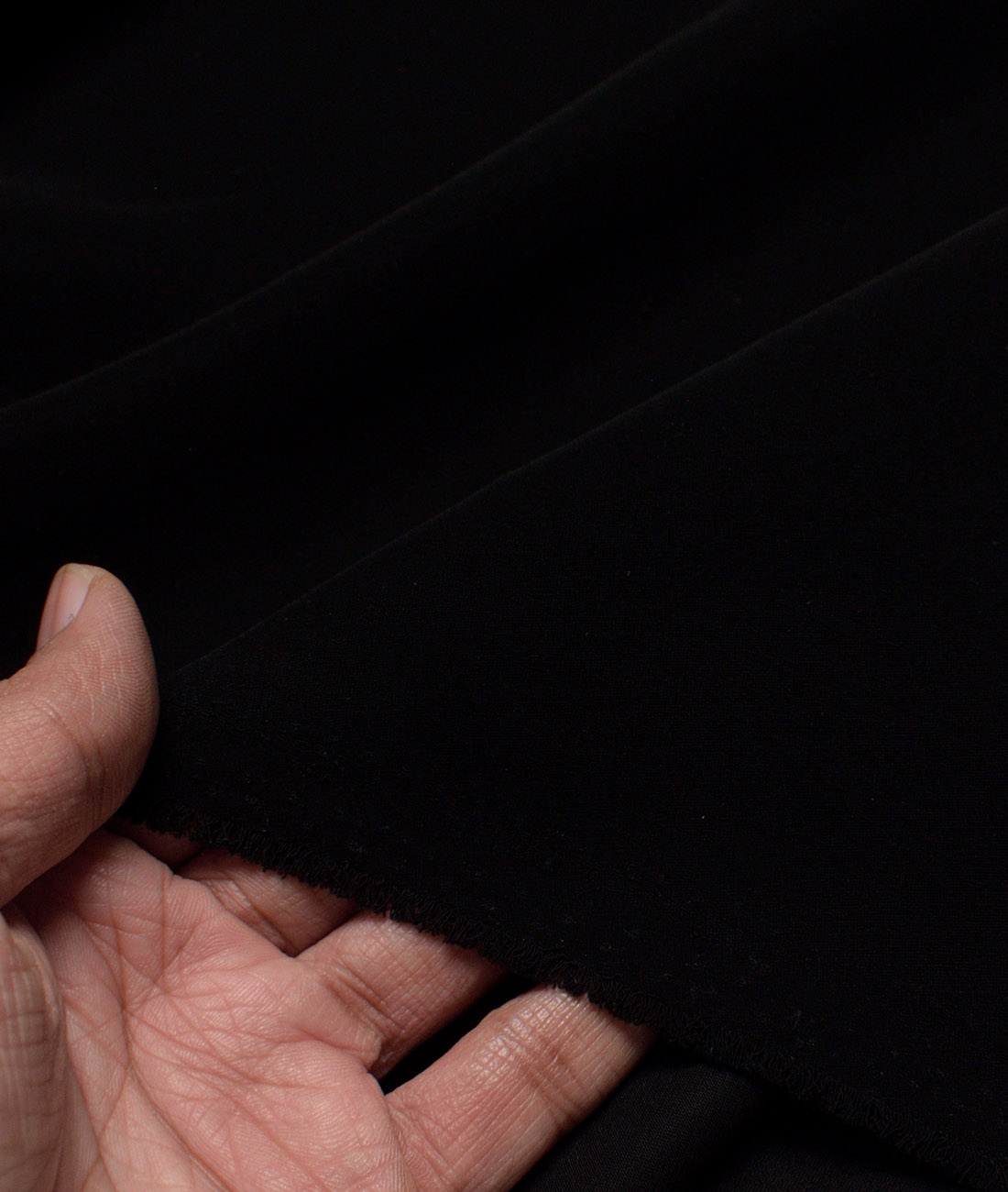 Absoluto Solids Terry Rayon Unstitched Flowy Japanese 4 Way Stretchable Lachka Suiting Fabric (Jet Black) Absoluto Solids Terry Rayon Unstitched Flowy Japanese 4 Way Stretchable Lachka Suiting Fabric (Jet Black)