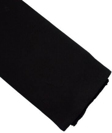 Absoluto  Solids Terry Rayon Unstitched Flowy Japanese 4 Way Stretchable Lachka Suiting Fabric (Jet Black)