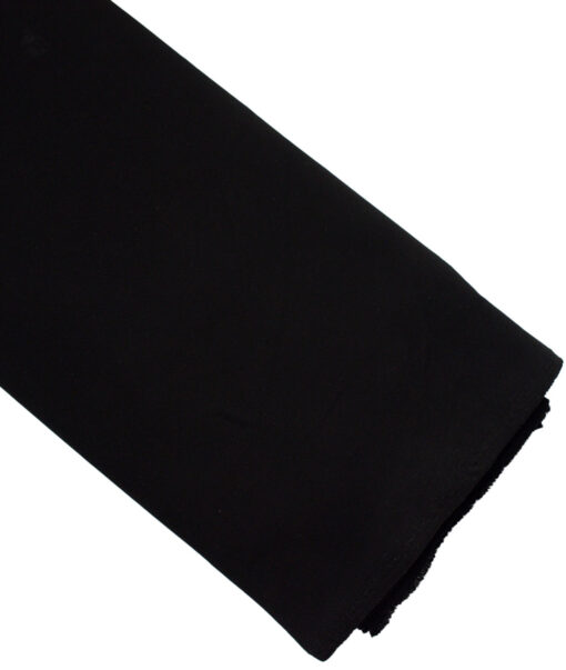 Absoluto  Solids Terry Rayon Unstitched Flowy Japanese 4 Way Stretchable Lachka Suiting Fabric (Jet Black)