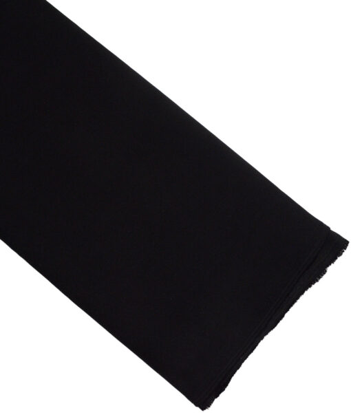 Ethina  Solids Terry Rayon Unstitched Flowy Japanese 4 Way Stretchable Lachka Suiting Fabric (Jet Black)