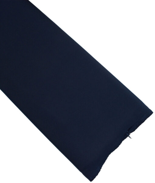 Ethina  Solids Terry Rayon Unstitched Flowy Japanese 4 Way Stretchable Lachka Suiting Fabric (Dark Navy Blue)
