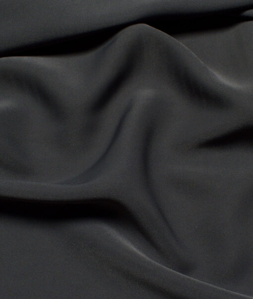Italian Channel  Solids Terry Rayon Unstitched Flowy Japanese 4 Way Stretchable Lachka Suiting Fabric (Charcoal Grey)