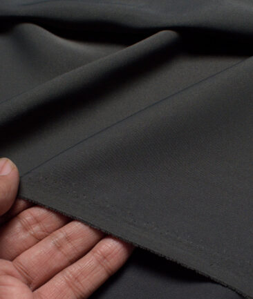 Italian Channel  Solids Terry Rayon Unstitched Flowy Japanese 4 Way Stretchable Lachka Suiting Fabric (Charcoal Grey)
