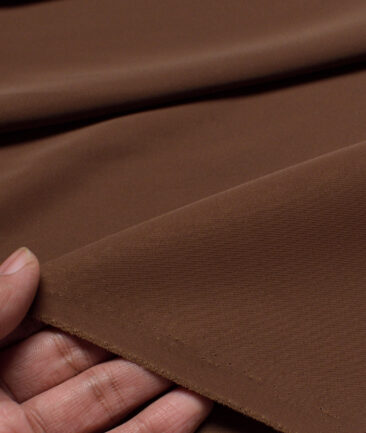 Italian Channel  Solids Terry Rayon Unstitched Flowy Japanese 4 Way Stretchable Lachka Suiting Fabric (Cocoa Brown)