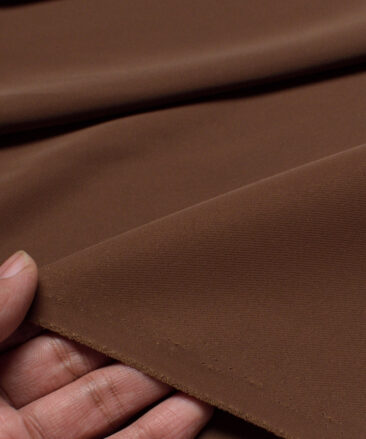 Italian Channel  Solids Terry Rayon Unstitched Flowy Japanese 4 Way Stretchable Lachka Suiting Fabric (Cocoa Brown)