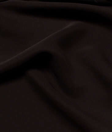 Italian Channel  Solids Terry Rayon Unstitched Flowy Japanese 4 Way Stretchable Lachka Suiting Fabric (Dark Chocolate Brown)