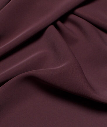 Italian Channel  Solids Terry Rayon Unstitched Flowy Japanese 4 Way Stretchable Lachka Suiting Fabric (Dark Mauve)