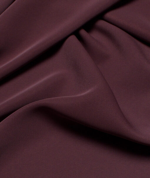 Italian Channel  Solids Terry Rayon Unstitched Flowy Japanese 4 Way Stretchable Lachka Suiting Fabric (Dark Mauve)