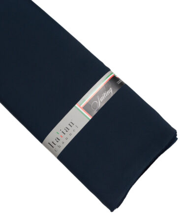 Italian Channel  Solids Terry Rayon Unstitched Flowy Japanese 4 Way Stretchable Lachka Suiting Fabric (Dark Peacock Blue)