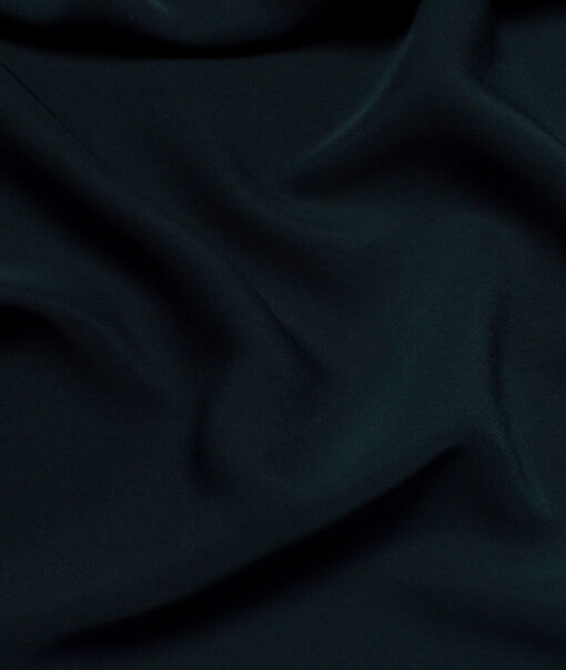 Italian Channel  Solids Terry Rayon Unstitched Flowy Japanese 4 Way Stretchable Lachka Suiting Fabric (Dark Pine Green)