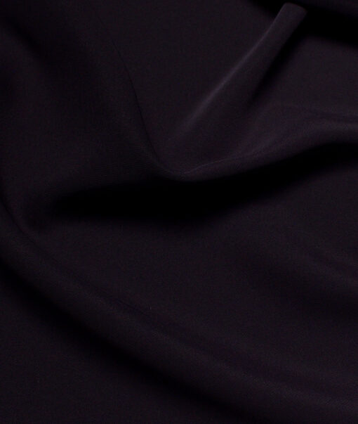Italian Channel  Solids Terry Rayon Unstitched Flowy Japanese 4 Way Stretchable Lachka Suiting Fabric (Dark Purple)