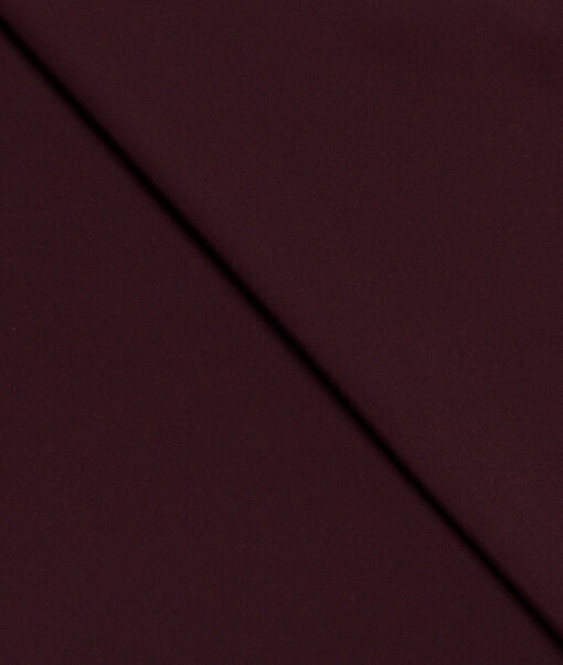 Italian Channel  Solids Terry Rayon Unstitched Flowy Japanese 4 Way Stretchable Lachka Suiting Fabric (Dark Wine)