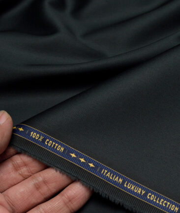 Luthai  Luxury Cotton Solids Shirting Fabric (Dark Bottle Green)