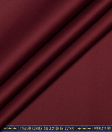 Luthai  Luxury Cotton Solids Shirting Fabric (Maroon)