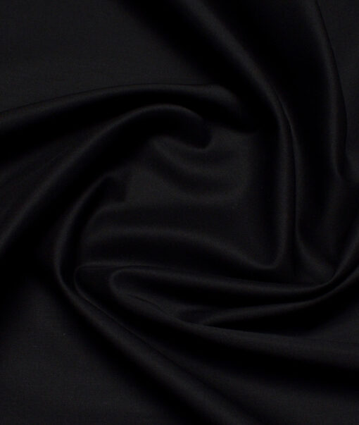 Luthai 1 Ply 70's Supima Cotton Solids Shirting Fabric (Jet Black)