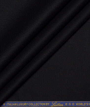 Luthai 1 Ply 70's Supima Cotton Solids Shirting Fabric (Jet Black)