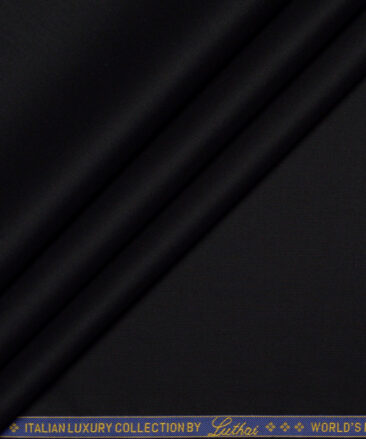 Luthai 1 Ply 70's Supima Cotton Solids Shirting Fabric (Jet Black)