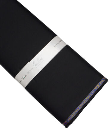 Luthai 1 Ply 70's Supima Cotton Solids Shirting Fabric (Jet Black)