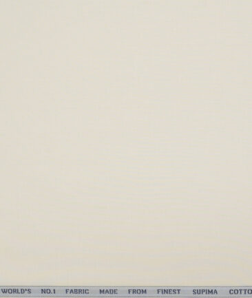 Luthai 1 Ply 70's Supima Cotton Solids Shirting Fabric (Cream)